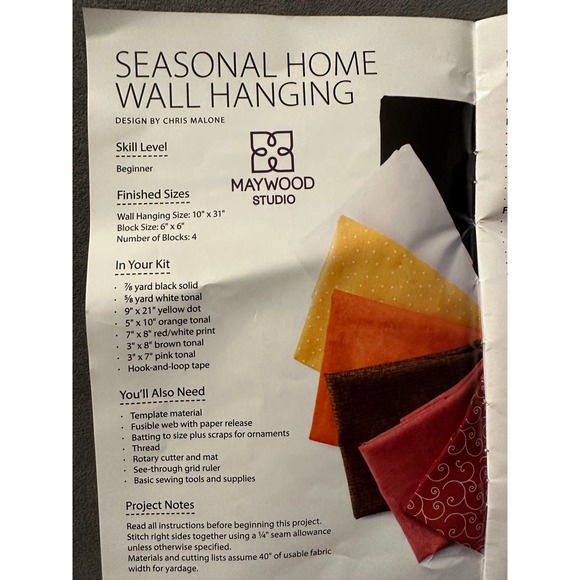 Annie's Holiday Quilters Club:  Seasonal Home Wall Hanging - Picture 4 of 5